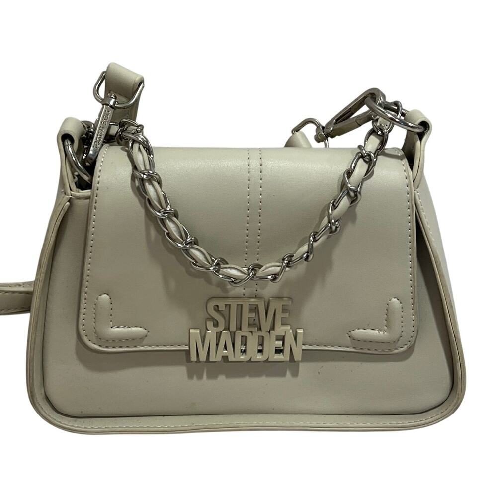 Steve Madden Cream Crossbody Bag With Chain